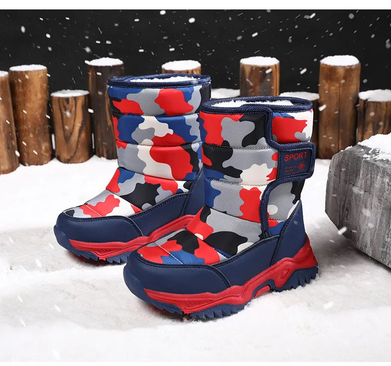 Waterproof Plush Children's Winter Boots