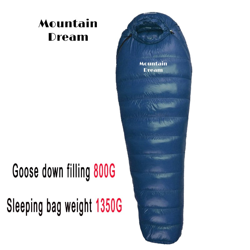 Adult Mummy White Goose Down Warm Sleeping Bag