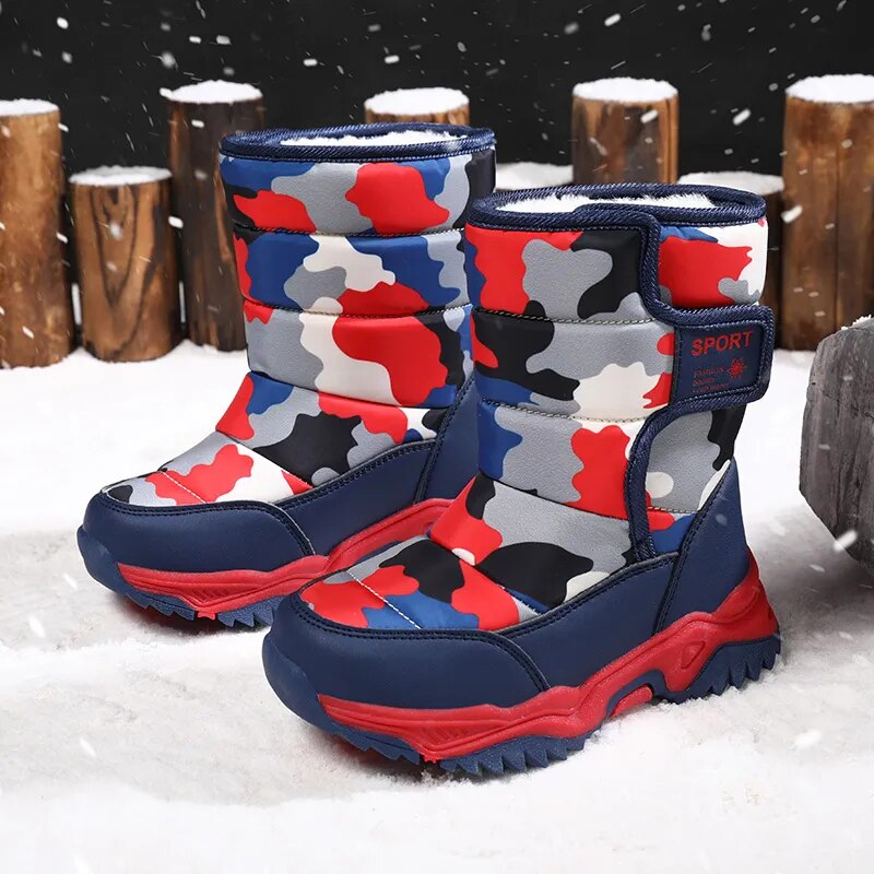 Waterproof Plush Children's Winter Boots