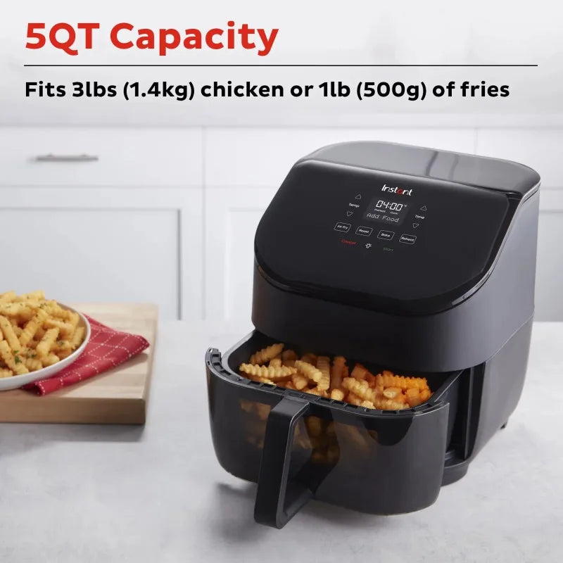 Instant Vortex 5 qt Single Basket 4-in-1 Air Fryer Oven with Clearcook Window