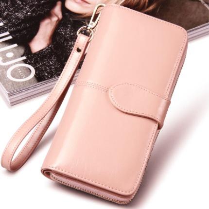 Hot selling women wallet korean American  style oil wax wallets 

 card package mobile phone women clutch - littleblackbears