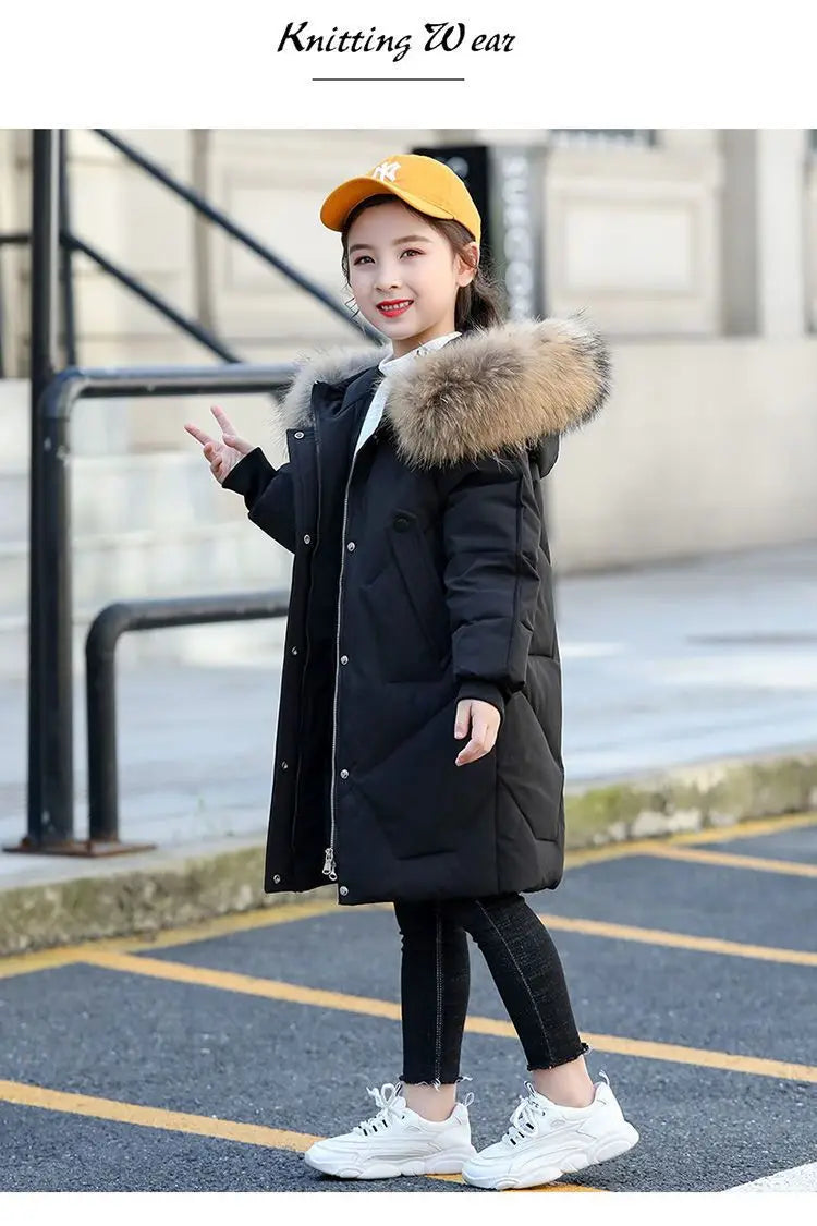 Winter Warm Hooded Jacket for Girls