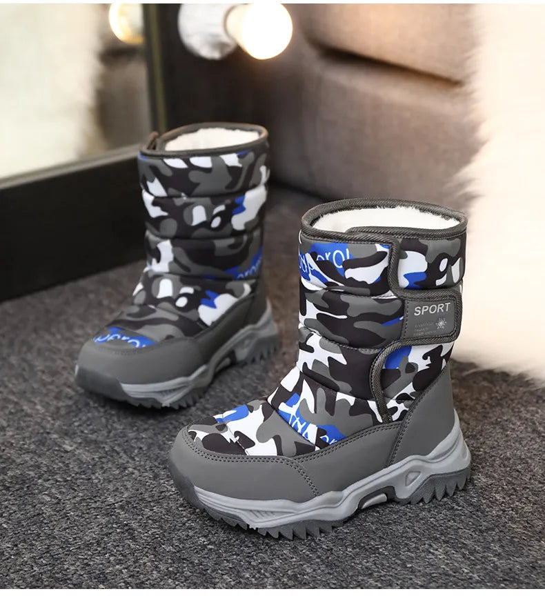 Waterproof Plush Children's Winter Boots