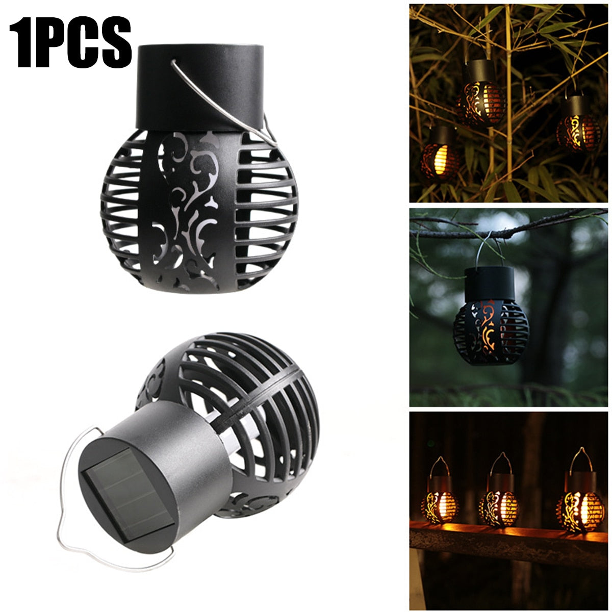 1/2/4 pcs Solar Flame Light Garden Lights