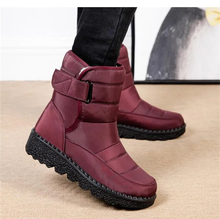 Women's Plush Lined Non Slip Waterproof Winter Snow Boots