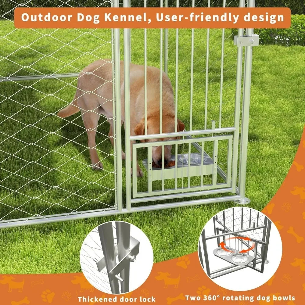 10x10 Large Outdoor Dog Kennel With Roof