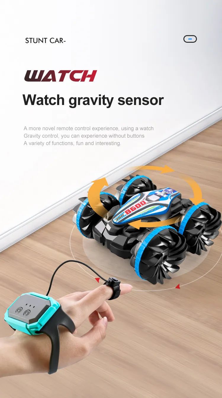 Remote Control Stunt Car Vehicle Double-sided Flip Driving for Children