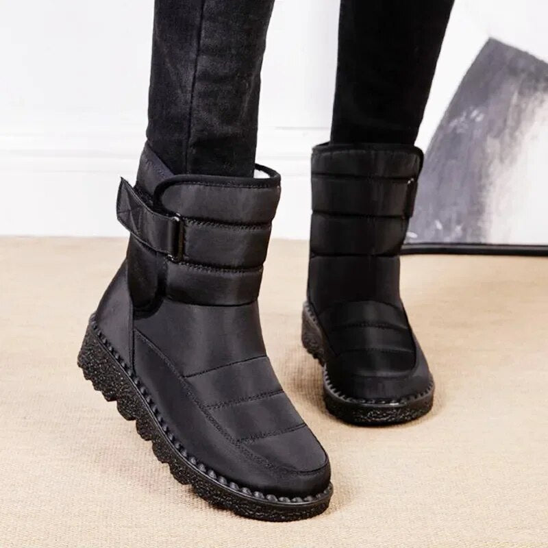 Women's Plush Lined Non Slip Waterproof Winter Snow Boots