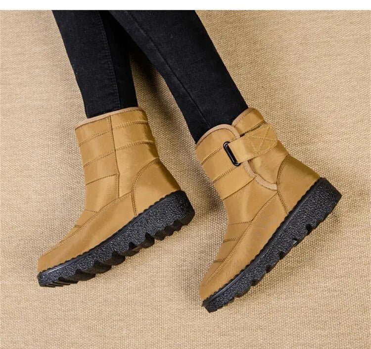 Women's Plush Lined Non Slip Waterproof Winter Snow Boots