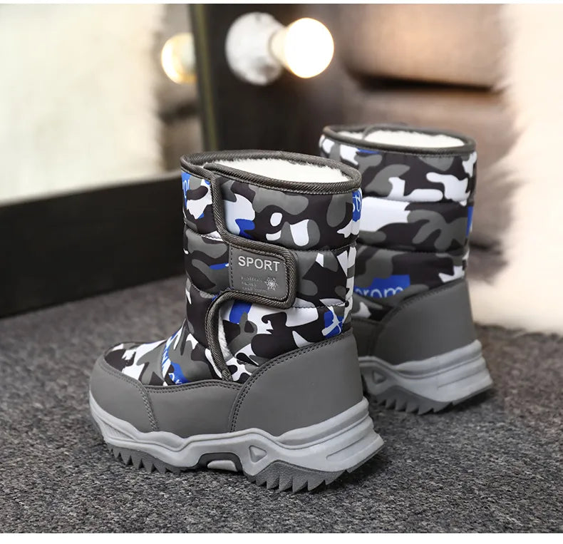 Waterproof Plush Children's Winter Boots