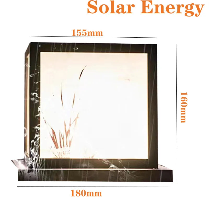 Decorative Solar Outdoor Waterproof Pillar Light