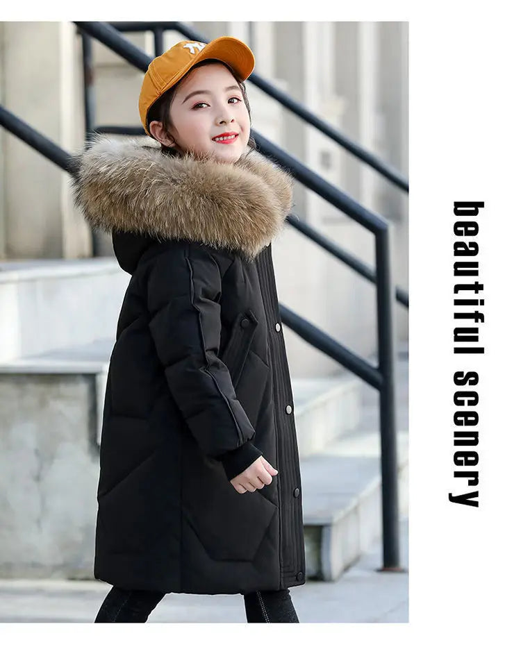 Winter Warm Hooded Jacket for Girls