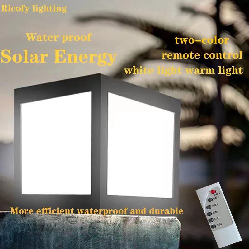 Decorative Solar Outdoor Waterproof Pillar Light