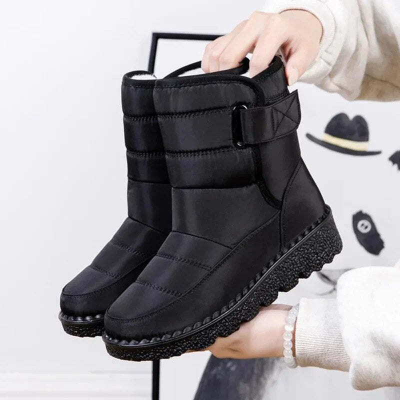 Women's Plush Lined Non Slip Waterproof Winter Snow Boots