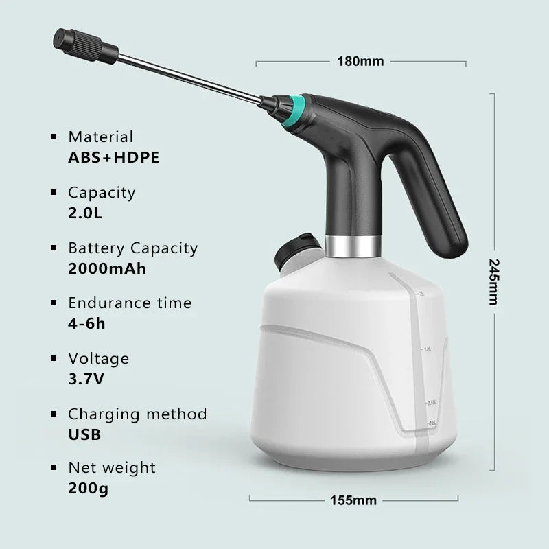 Agriculture Rechargeable Electric Pesticide Garden Watering Sprayer with Adjustable Nozzle Garden Irrigation Tools