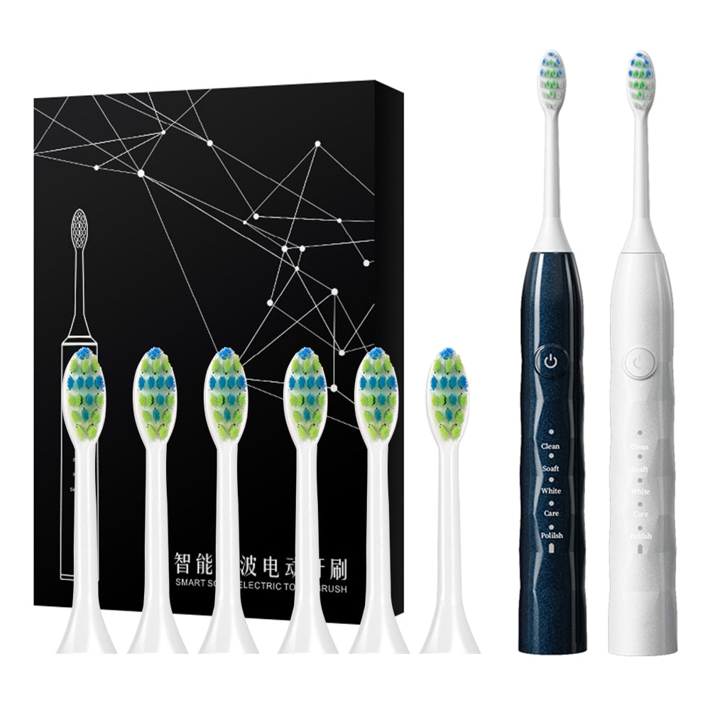 Smart Sonic Electric Toothbrush Ultrasound Teeth Whitening