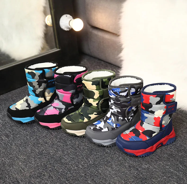 Waterproof Plush Children's Winter Boots