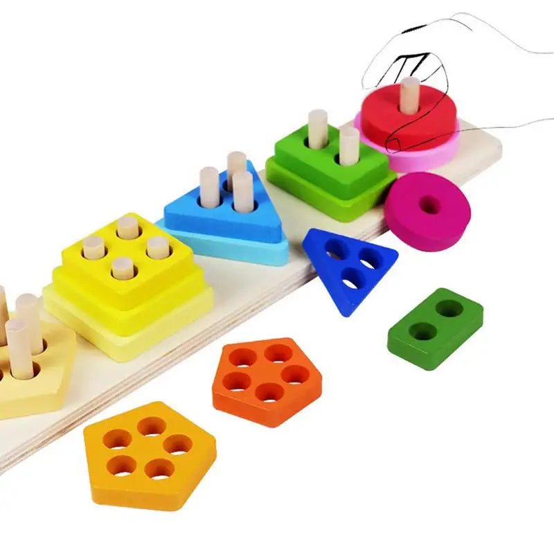 Shape Matching and Color Recognition Sorting Stacking Toys for Children