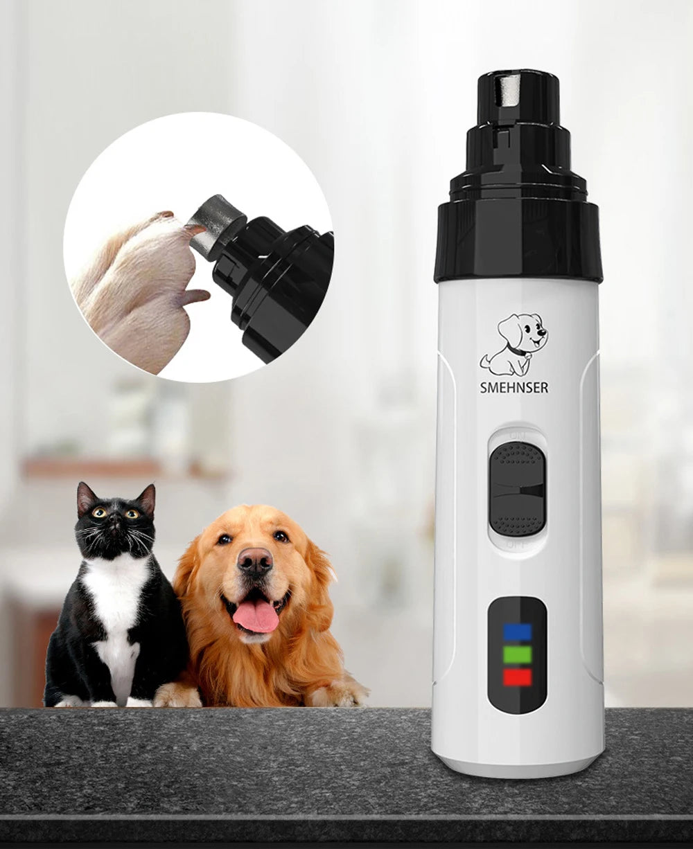 New Rechargeable Electric Nail Trimmer Grinder for Dogs & Cats