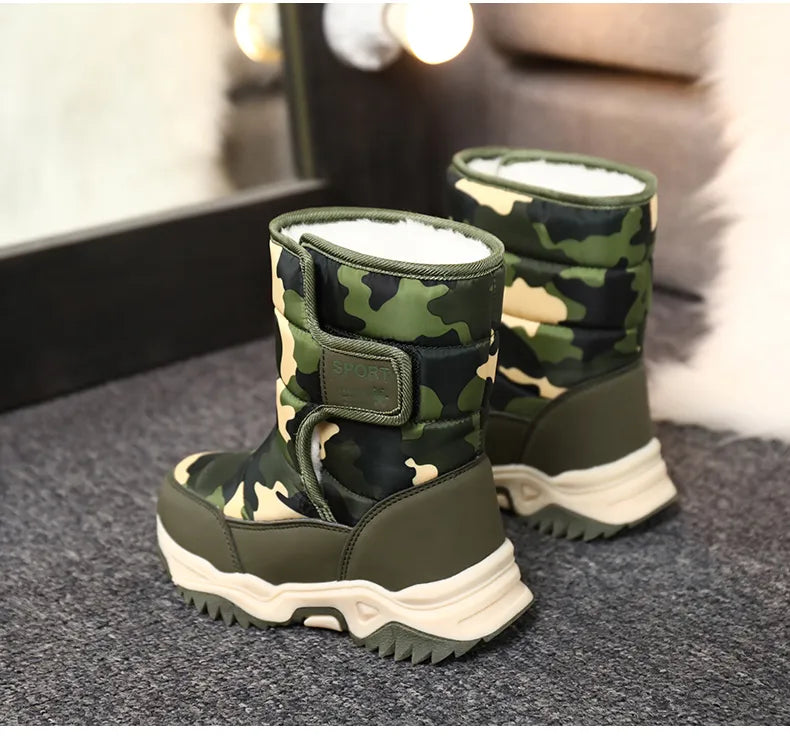 Waterproof Plush Children's Winter Boots