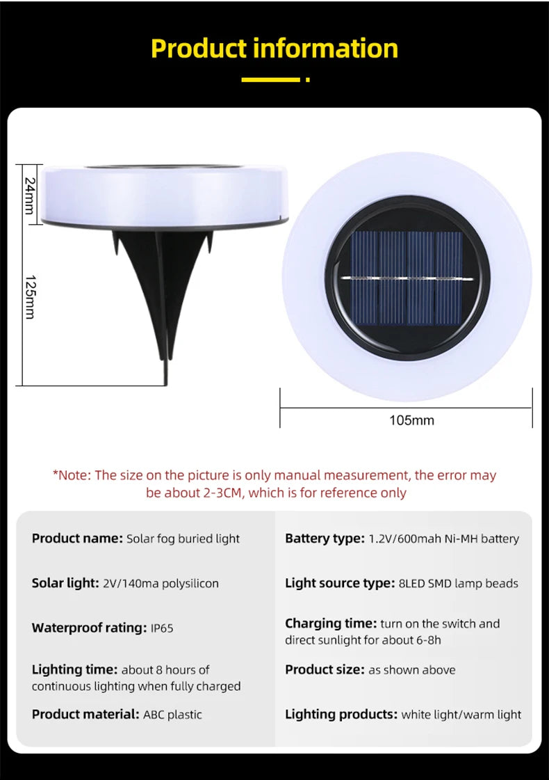 Solar Led Outdoor Lawn Light