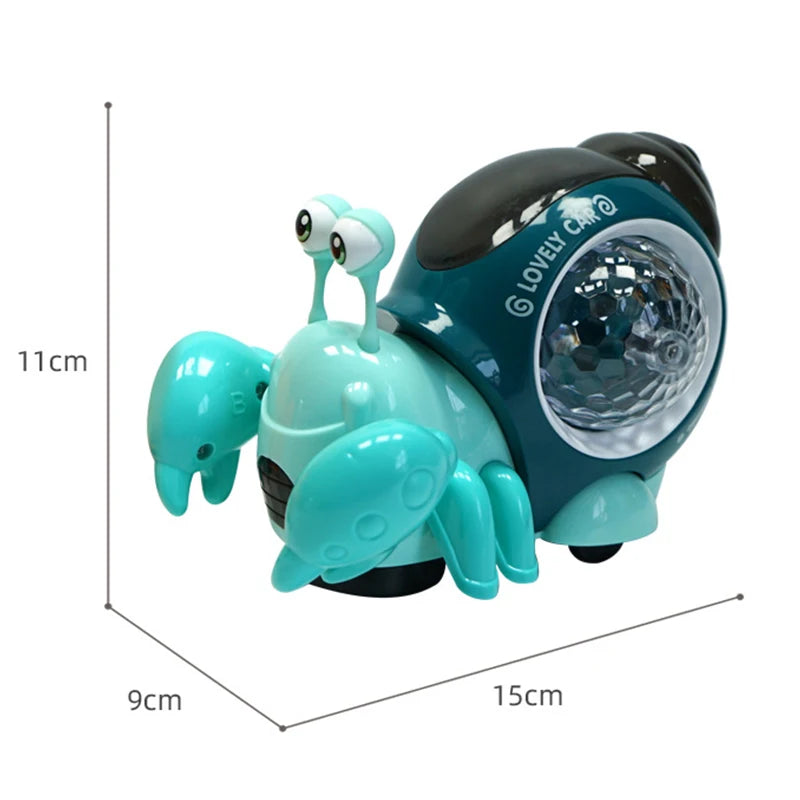 Children's Toy Crawling Dancing Electronic Crab with Music that Glows