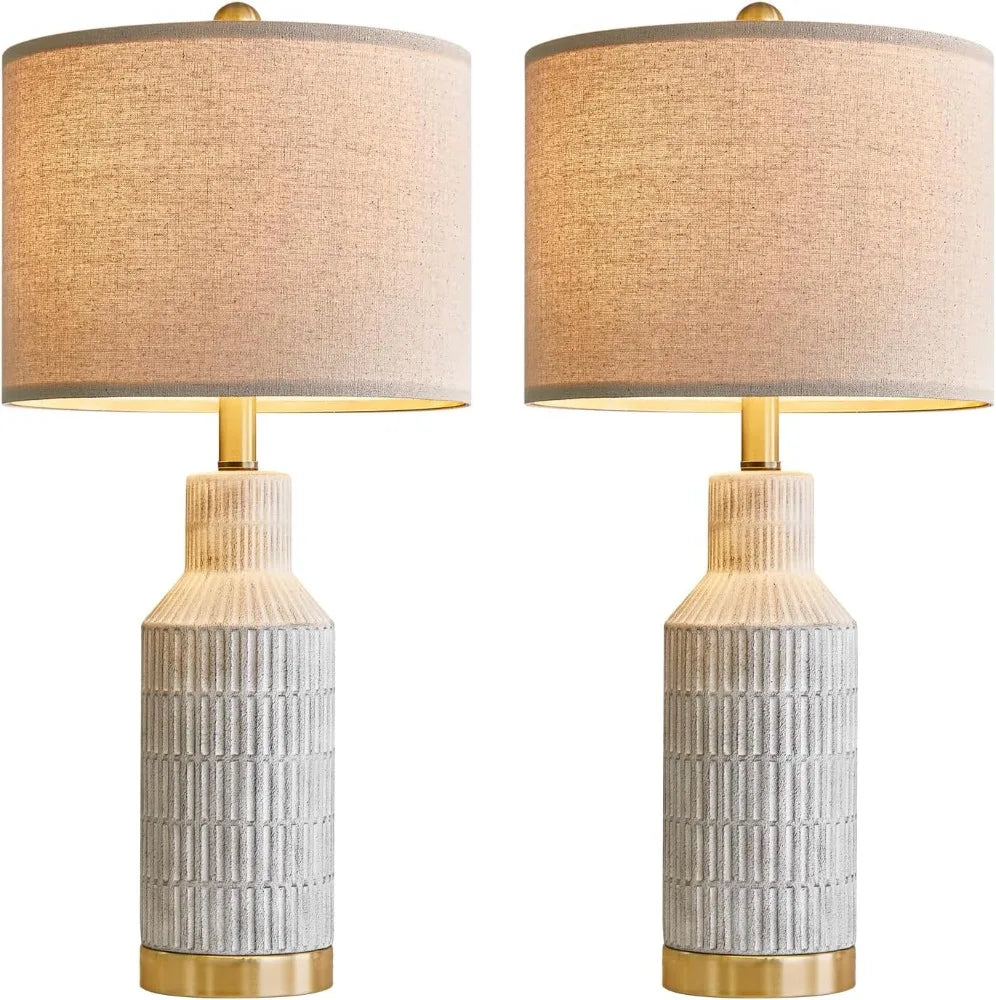 Set of 2 - 25" Table Lamps in 2 Colors