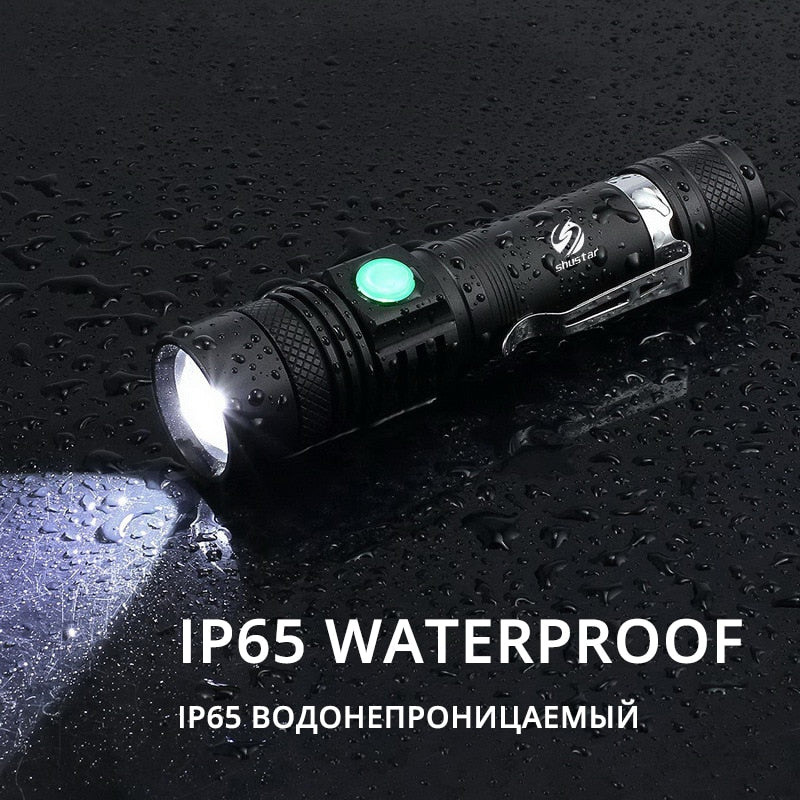 Ultra Bright LED Flashlight Waterproof Zoomable & 4 lighting modes