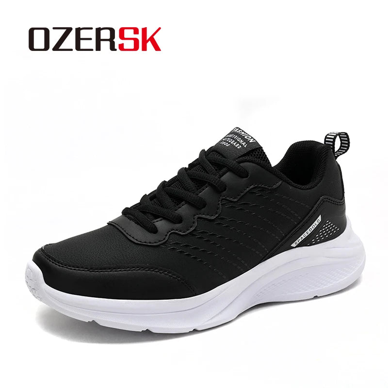 OZERSK  Women's Leather Breathable Sneakers