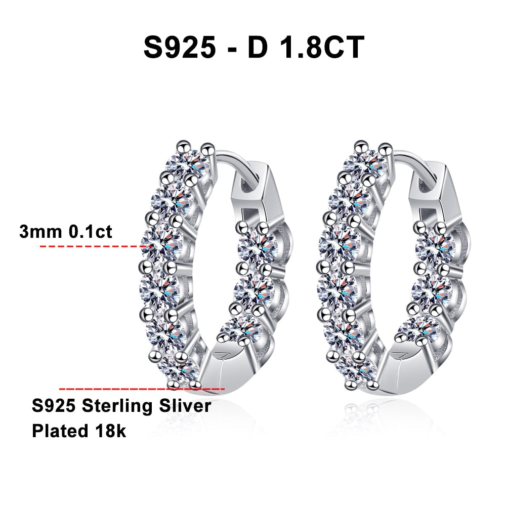 18k Sterling Solver Hoop Earring