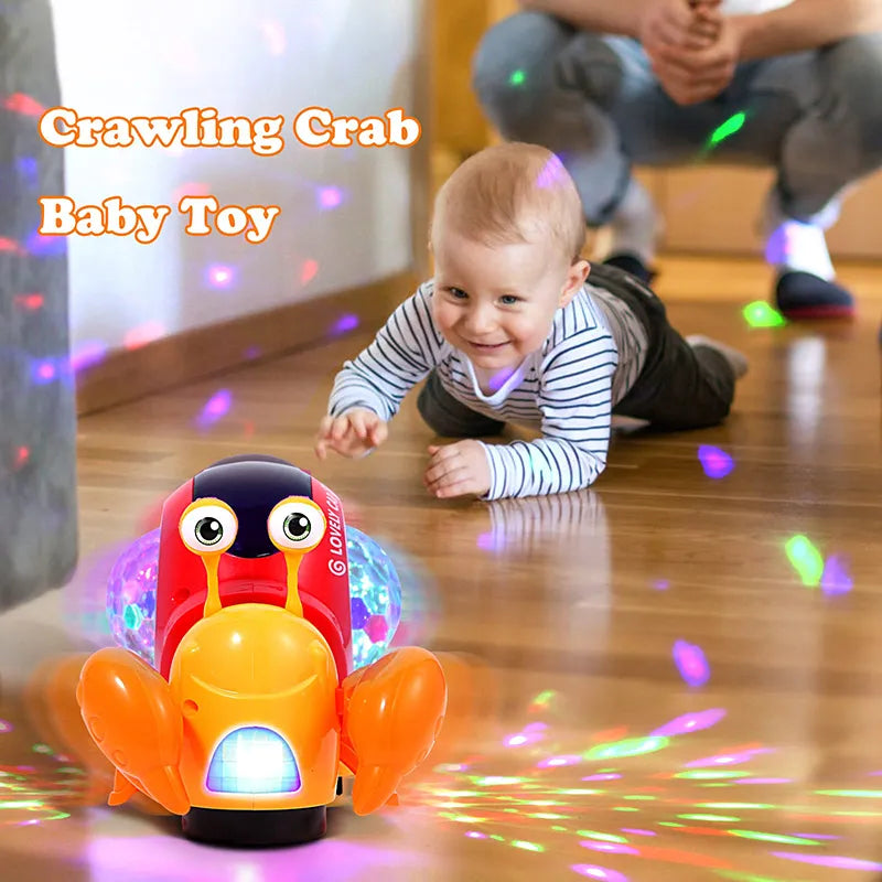 Children's Toy Crawling Dancing Electronic Crab with Music that Glows