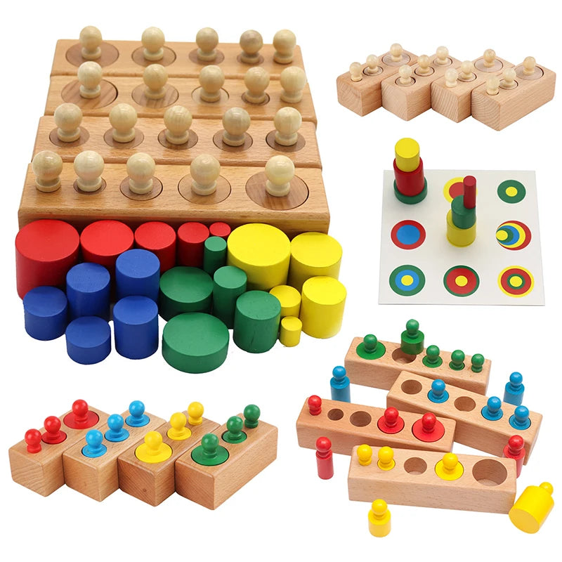 Montessori Educational Development Cylinder Socket Puzzle Toy for Children