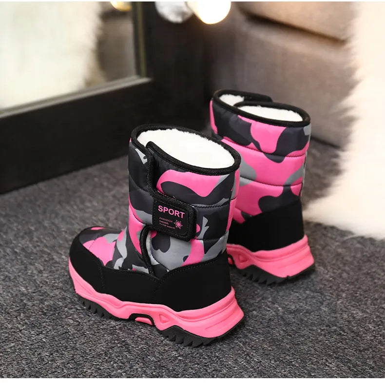 Waterproof Plush Children's Winter Boots