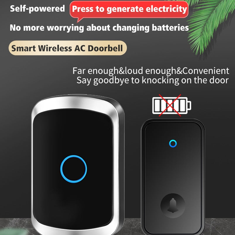 Wireless Doorbell/ No Battery required/Waterproof