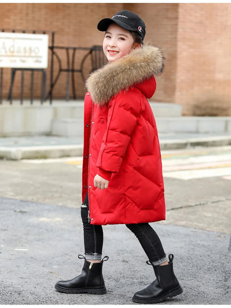 Winter Warm Hooded Jacket for Girls