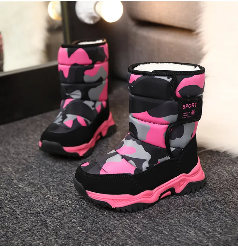 Waterproof Plush Children's Winter Boots