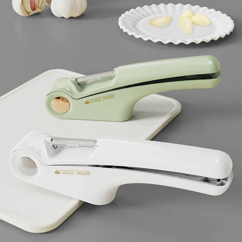 Four-in-One multi-functional manual garlic press