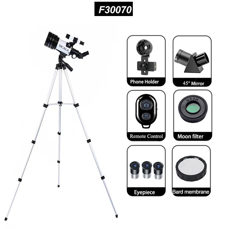 Professional Astronomical Telescope 150 Times Zoom HD - littleblackbears