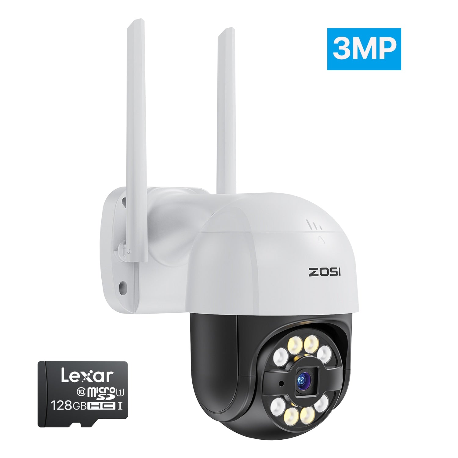 ZOSI Wifi PTZ Camera 2MP 3MP Starlight Night Vison Surveillance Outdoor IP Camera 2-Way Audio AI Human Detect Wireless Camera - littleblackbears