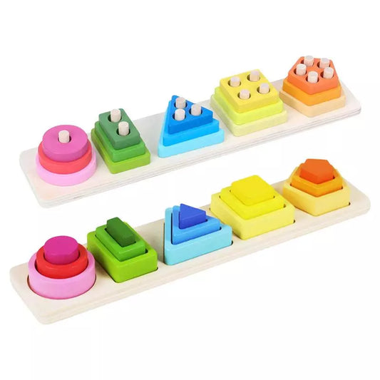 Shape Matching and Color Recognition Sorting Stacking Toys for Children