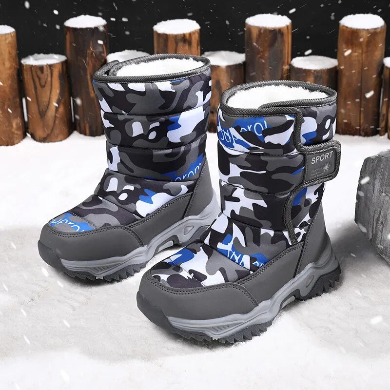 Waterproof Plush Children's Winter Boots