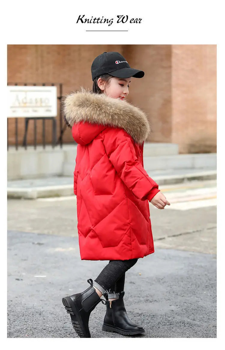 Winter Warm Hooded Jacket for Girls