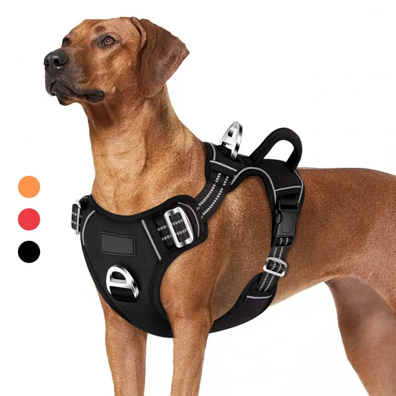 Benepaw Adjustable Soft No Pull No Choke Dog Harness with Easy Control Handle & Reflective Pet Harness