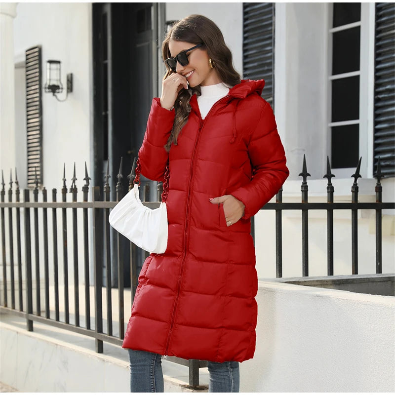 Women's Medium Long Down Winter Coat