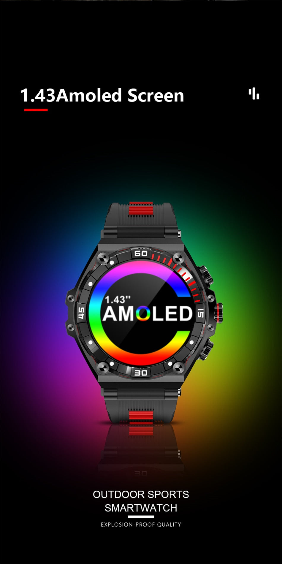 AMOLED Full Touch Screen Smart Watch