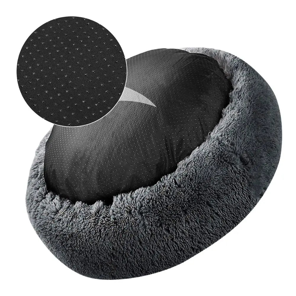 Ultra Soft Washable Comfortable Donut Cuddler Round Pet Bed for Cats or Dogs