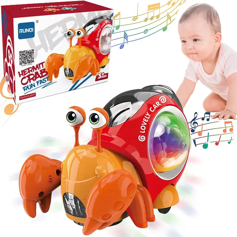 Children's Toy Crawling Dancing Electronic Crab with Music that Glows