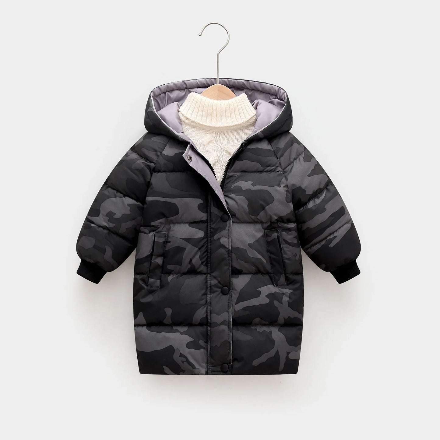 Children's Down Winter Jackets with Hood