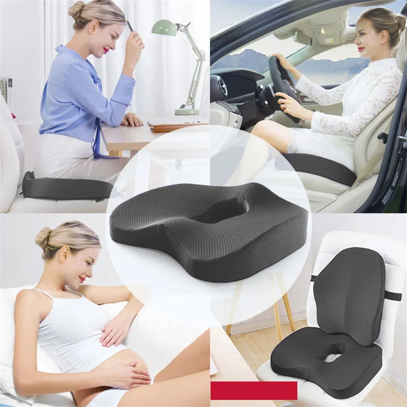 Orthopedic Pain Relief Memory Foam Seat Cushion for Car Seat or Office Chair