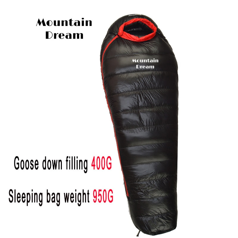 Adult Mummy White Goose Down Warm Sleeping Bag